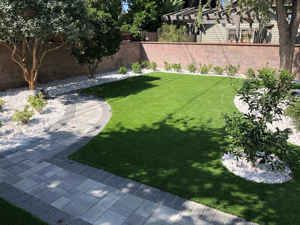 long beach-front and back yard remodeling