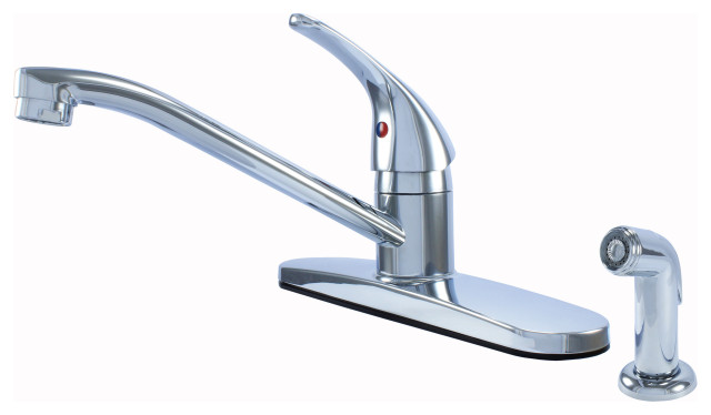 WMF-8348Z-CP- Single Handle Kitchen Faucet With Spray - Contemporary ...