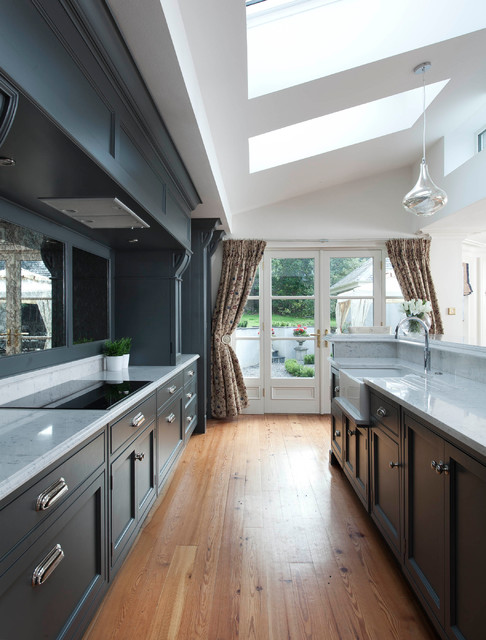 Downpipe transitional-kitchen