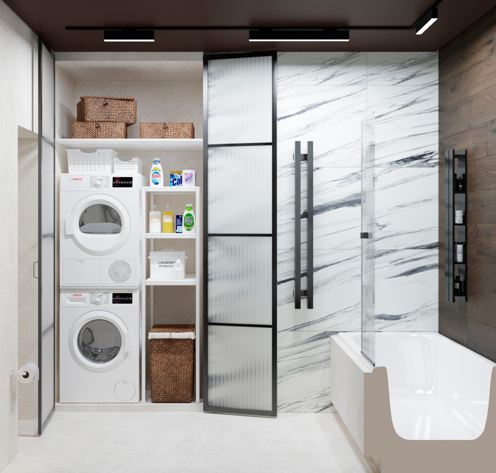 Ванная. Постирочная в нише