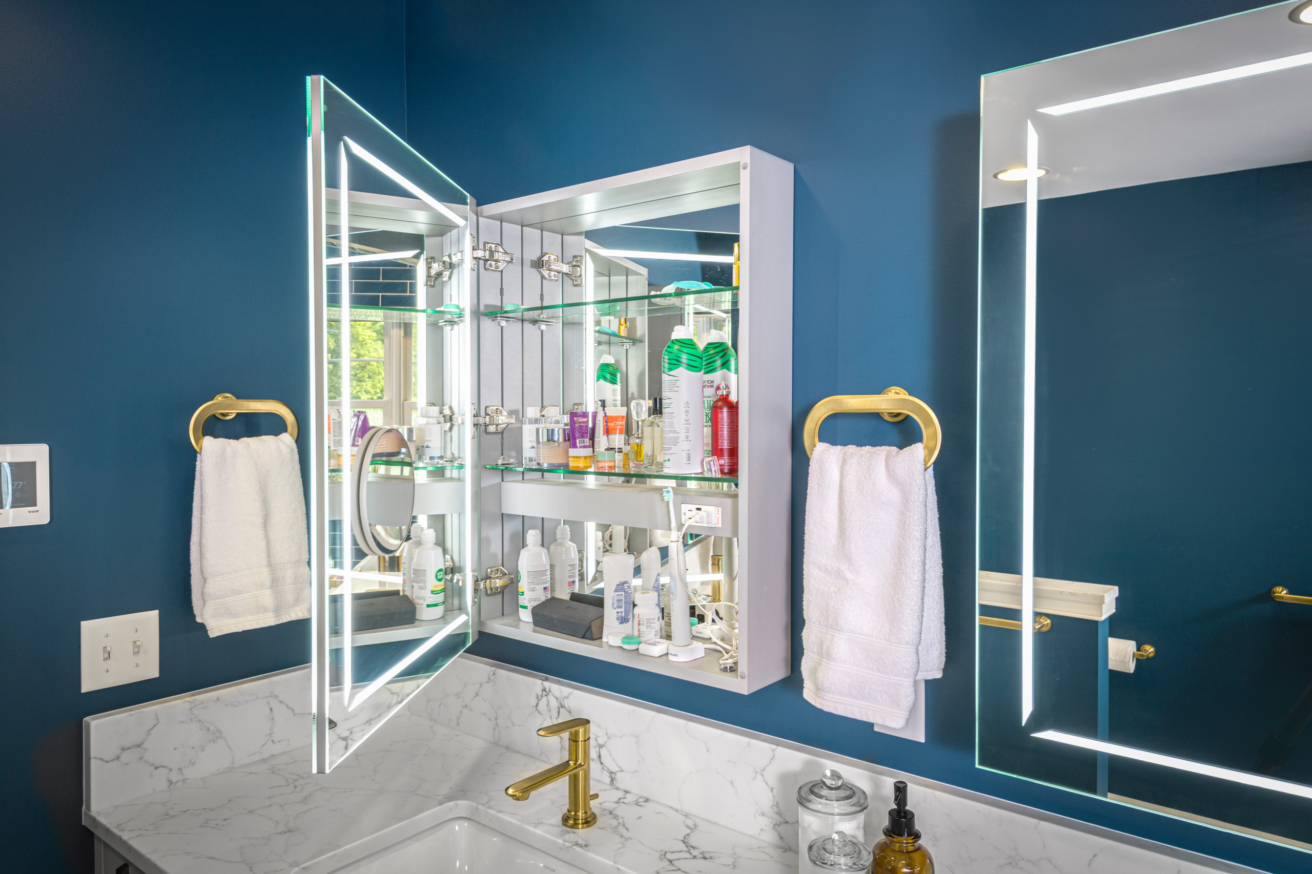 Beyond Beige - A Bold Blue Master Bath Transformation in Harrisburg, PA