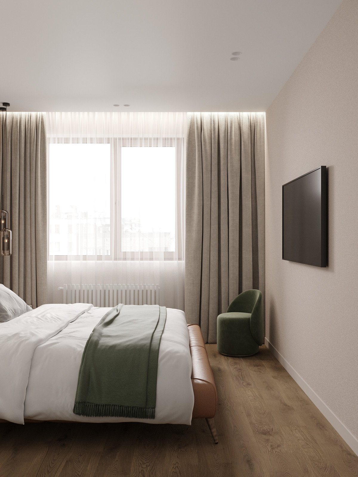 ЖК «Ultra City», квартира в стиле современный минимализм в теплой светлой гамме