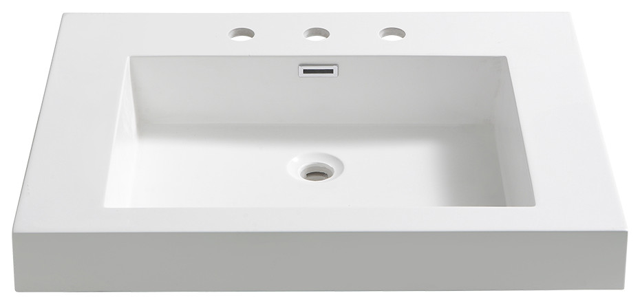 Potenza 28" Integrated Sink/Countertop, White