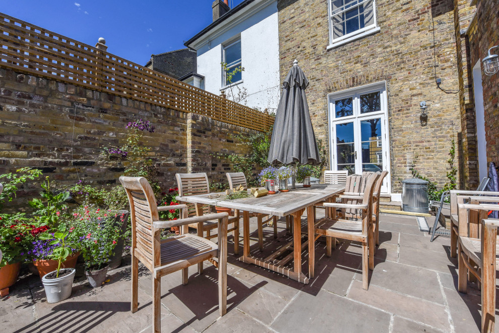Retro patio in London.