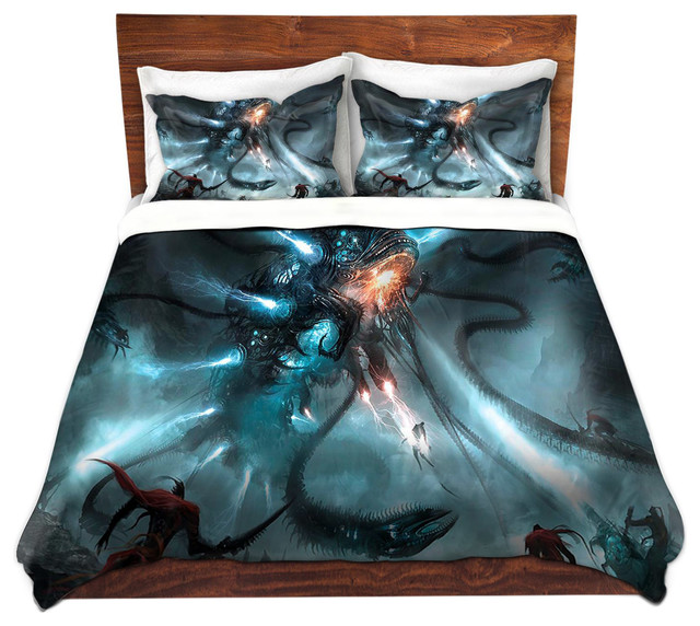 Dianoche Duvet Covers Twill Mech Dragon Battle Eclectic Dianoche Duvet Covers Twill Mech Dragon Battle