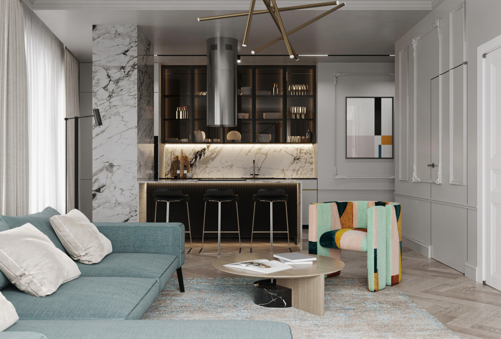 Яркая современная квартира, 58 кв.м.