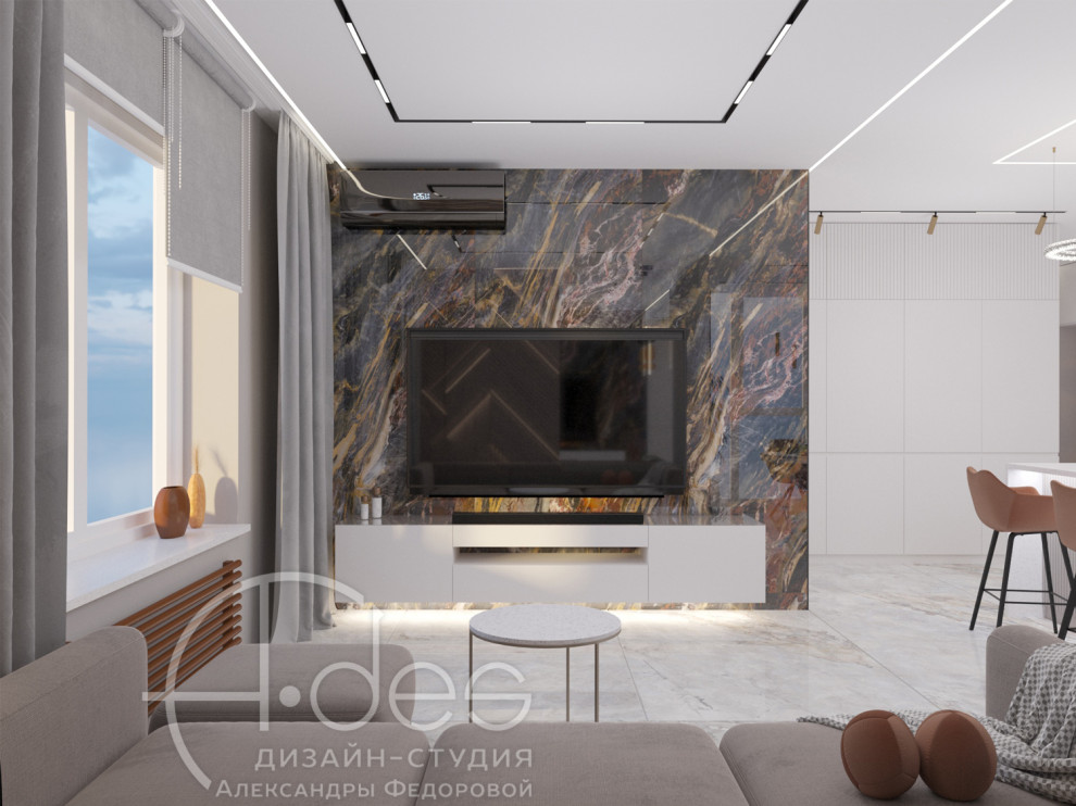 Дизайн интерьера квартиры 75 м2.