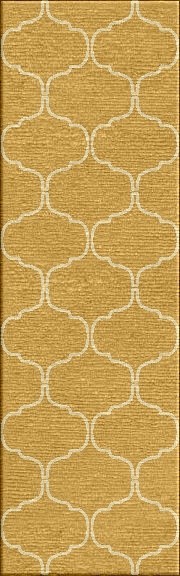 Flat-Weave Moroccan Pattern Wool Green/Ivory Area Rug (2.6 x 8)