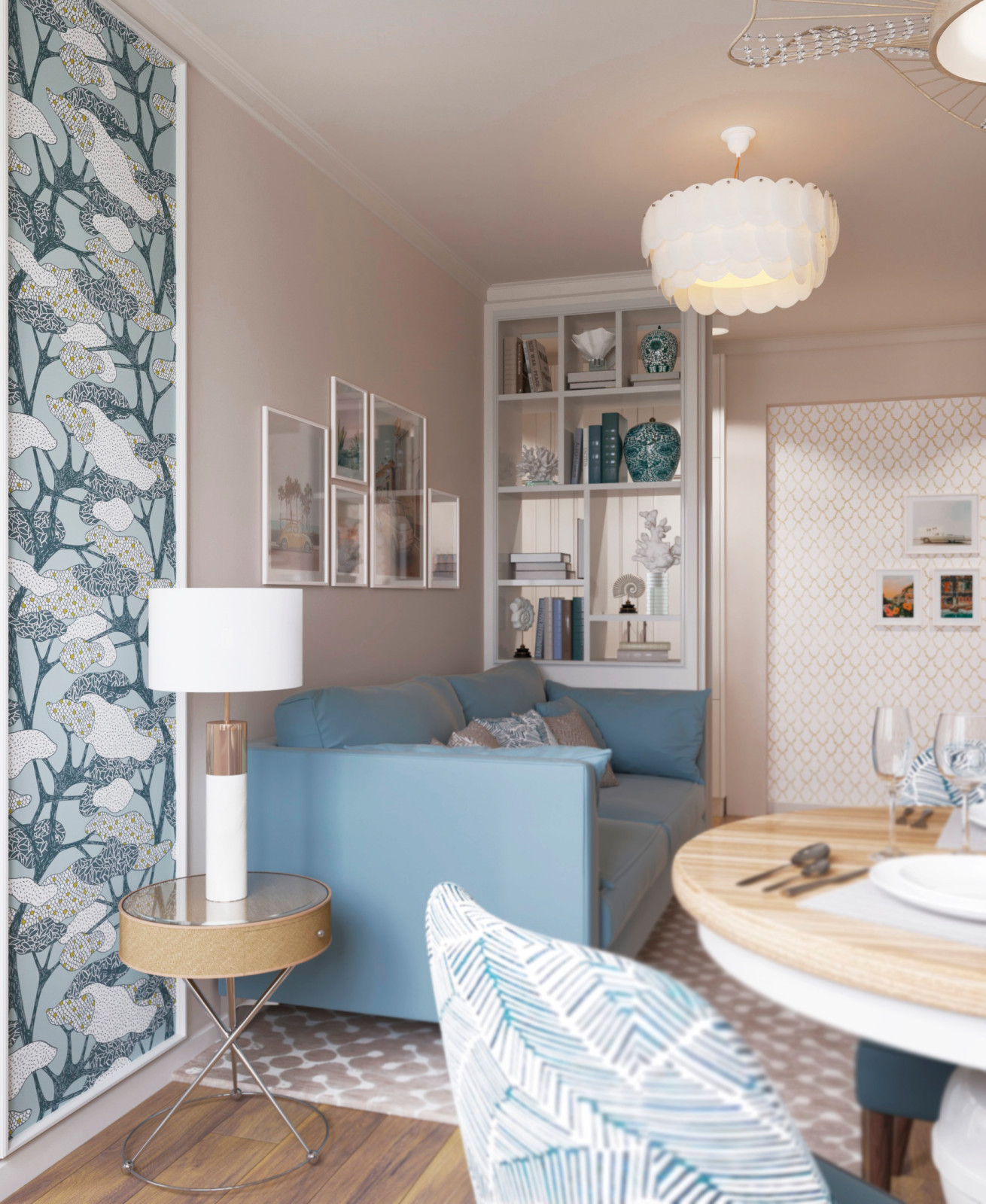 Квартира для молодой мамы и дочки 54 кв.м.