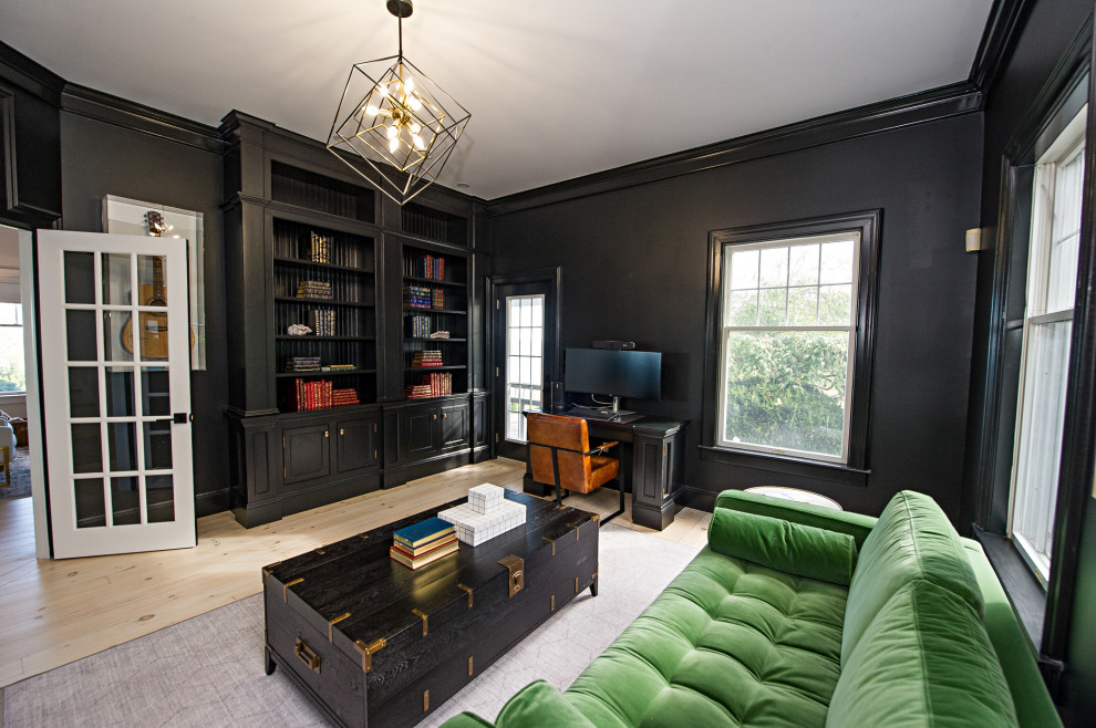 Home Office Workspace Bold Interior Remodel Bay of Fundy, Nova Scotia