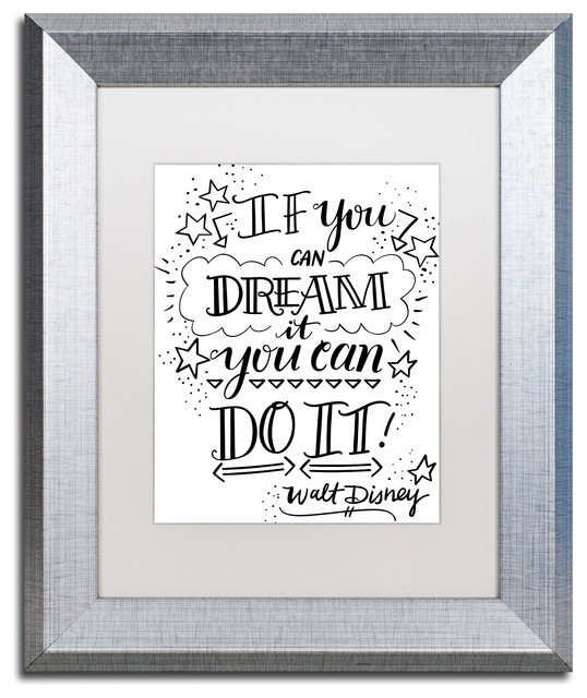 Elizabeth Caldwell 'Dream It Do It' Art, Silver Frame, White Mat, 11x14