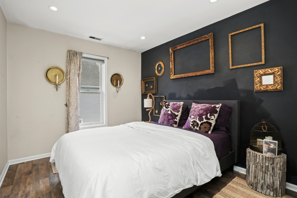Eclectic bedroom photo in New York
