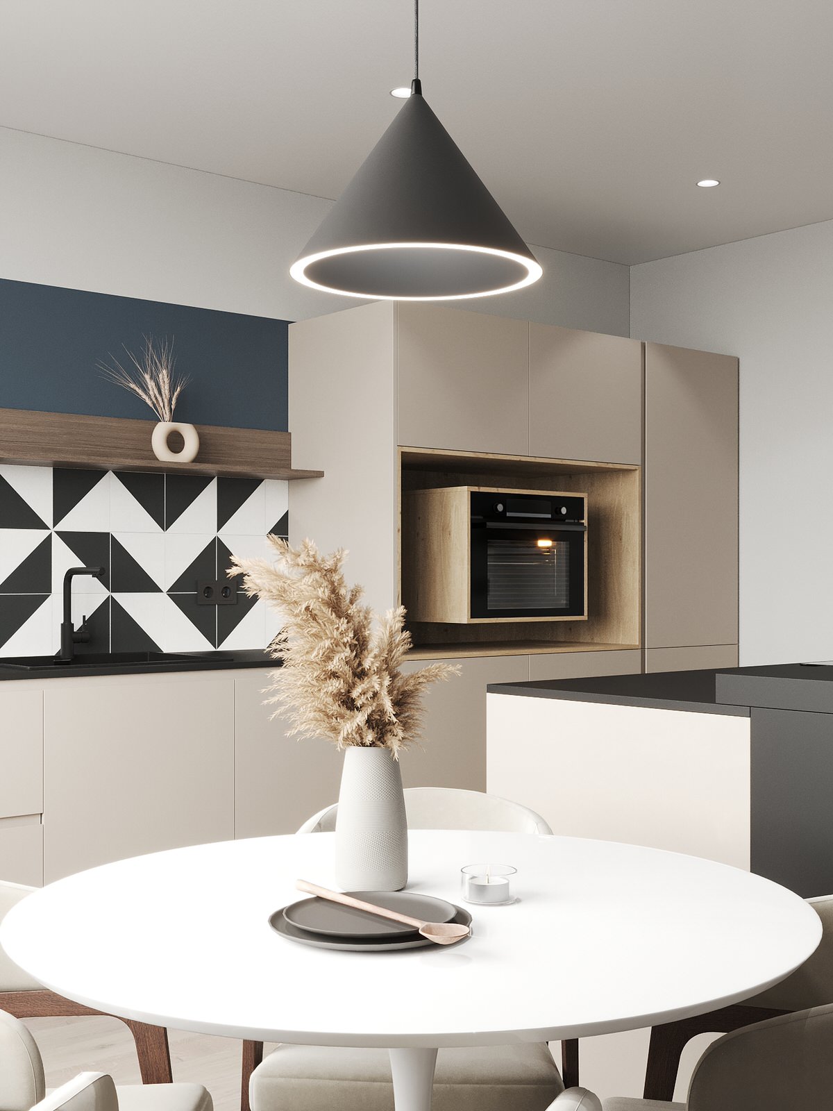 Квартира для молодой семьи с элементами сканди