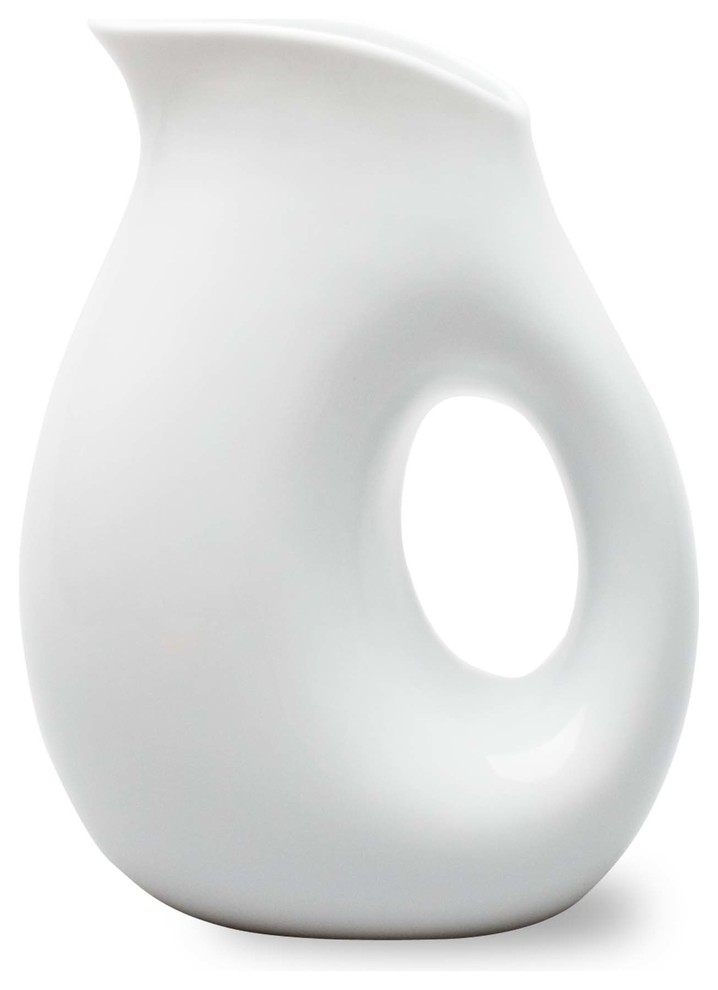 Whiteware Large Oval Pitcher