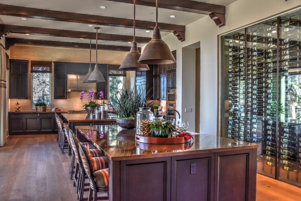 Newport Beach, California Luxury Wine Room Glass Front Modern Custom ...