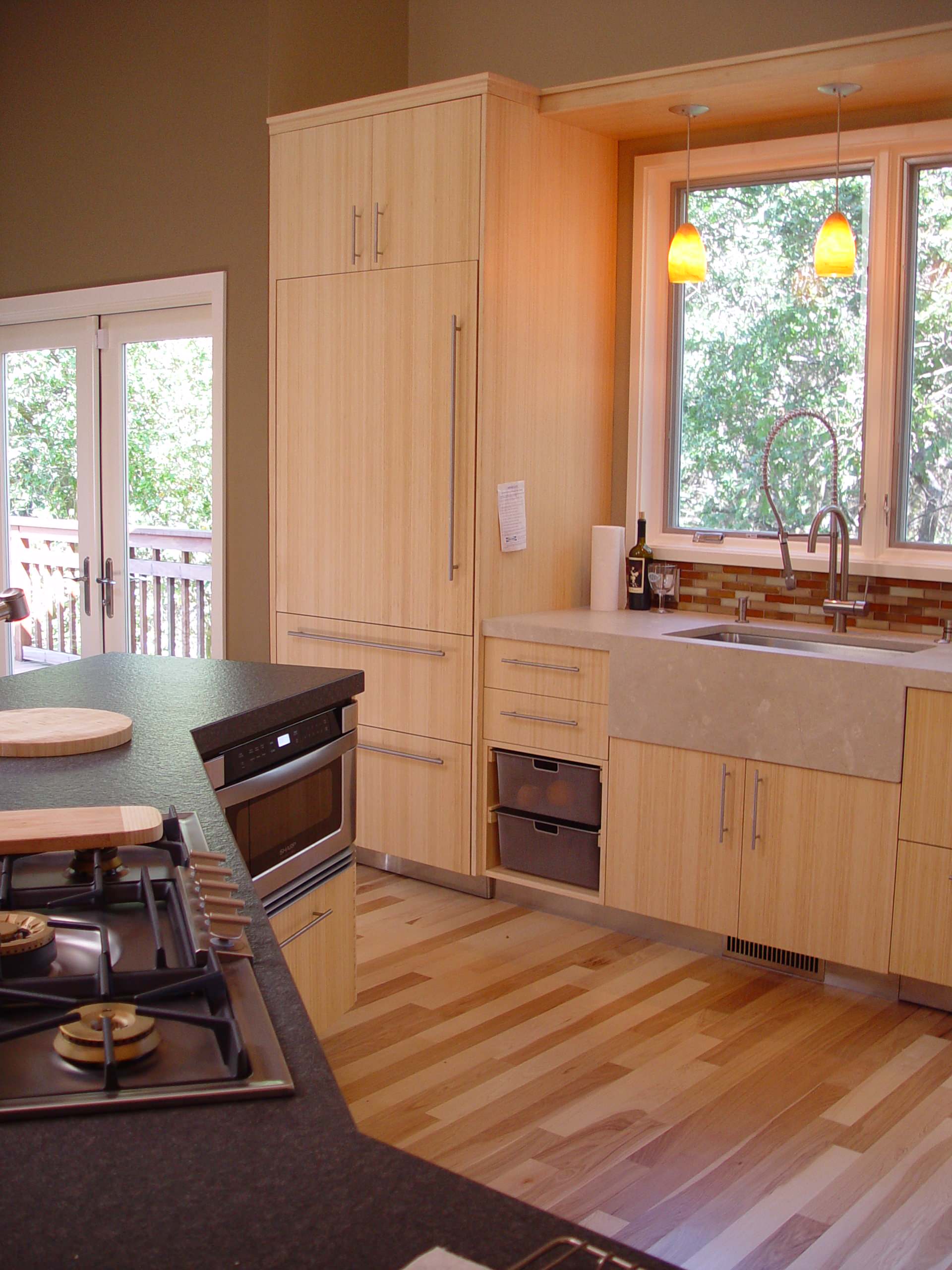 Natural Bamboo Contemporary Kitchen - Orinda