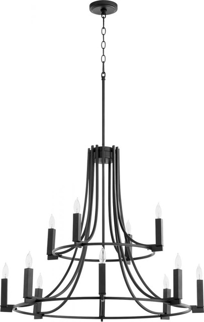 Quorum Lighting 696 12 69 Olympus Chandelier Noir Transitional Quorum Lighting 696 12 69 Olympus