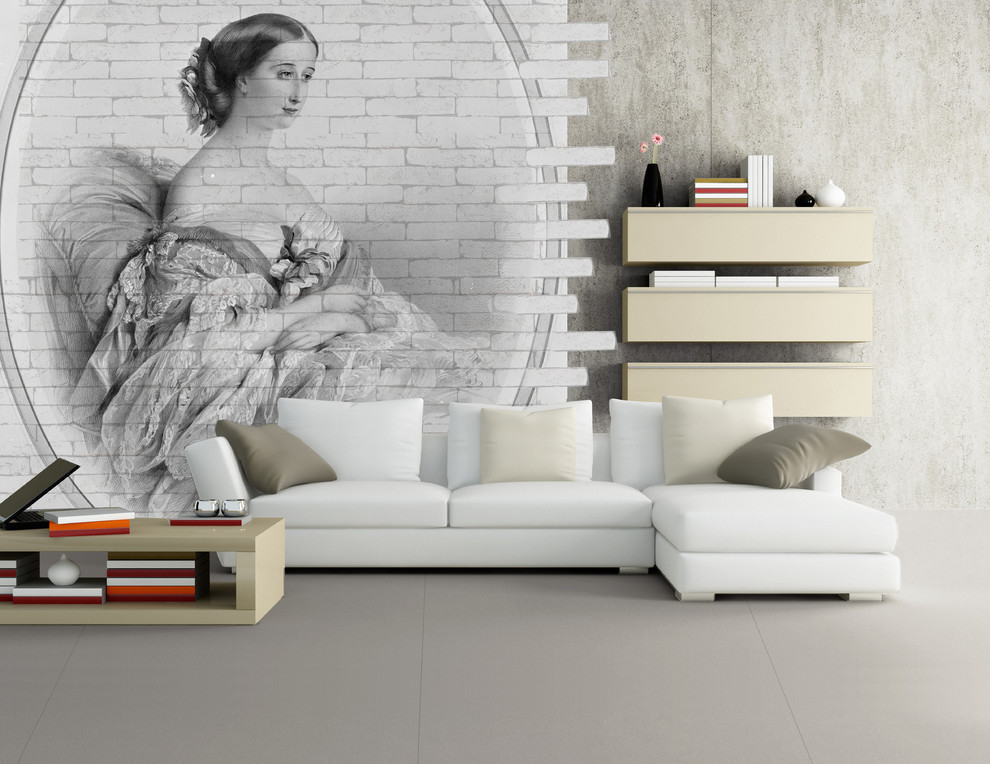 Гипсовый кирпич с принтом