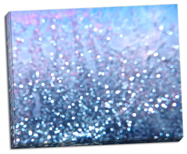 Fine Art Photograph, Blue Glitter I, Hand-Stretched Canvas