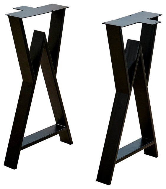 Heavy Duty Table Legs W Type Set of 2, 24'' Table Tops And Bases by