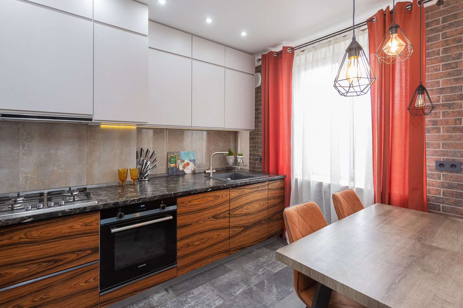 Кухня из шпона