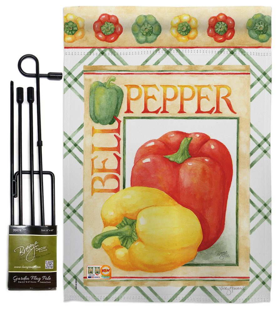 Bell Pepper Food Vegetable Garden Flag Set