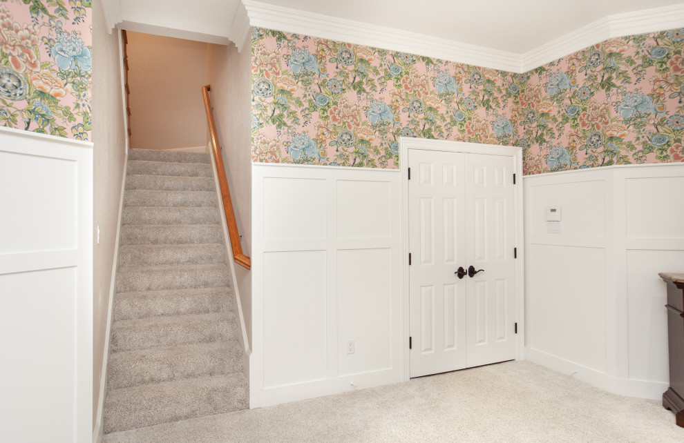 Blue Blossom | Wallpaper + Board & Batten