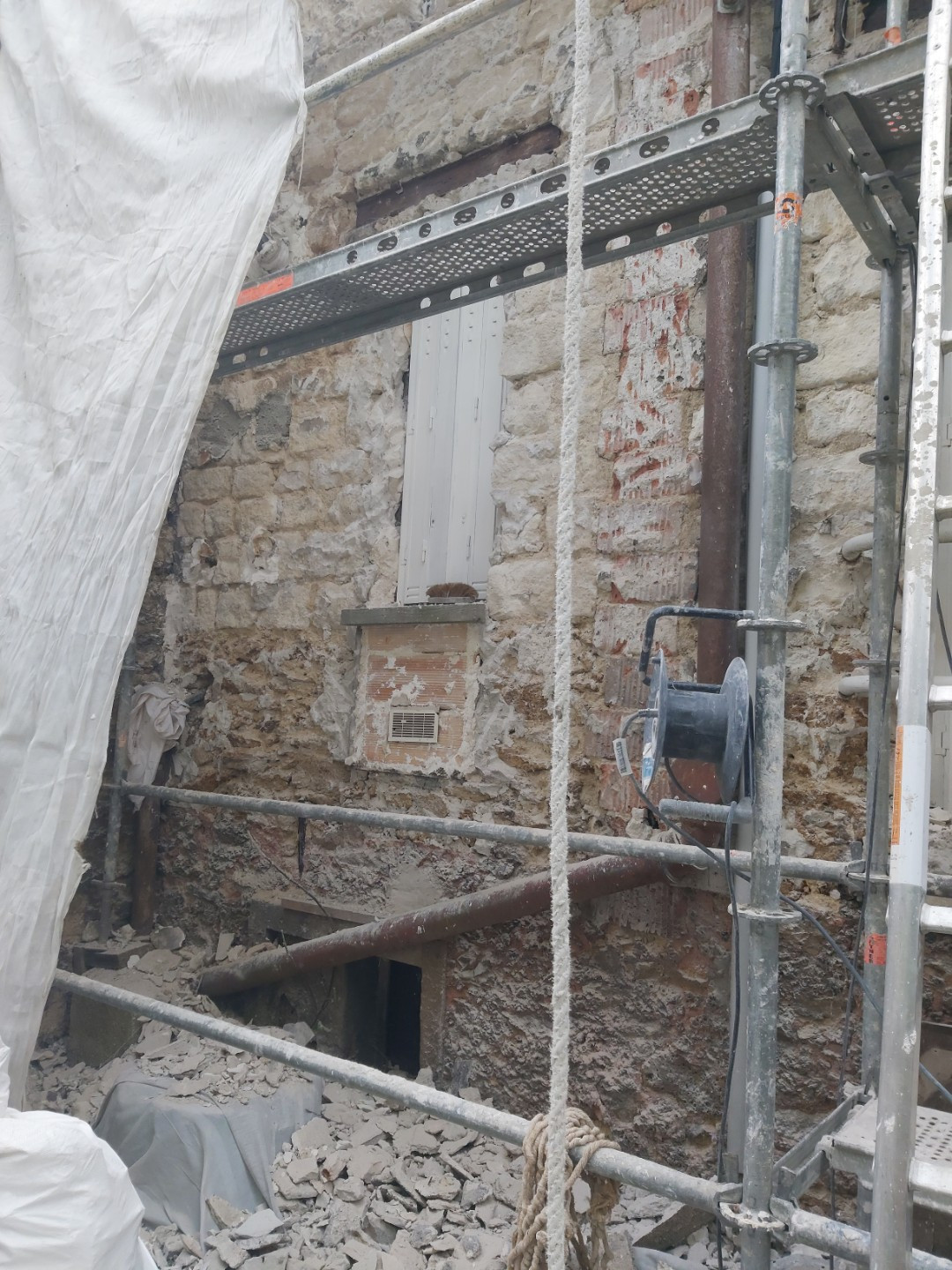 Ravalement de façade d'une maison