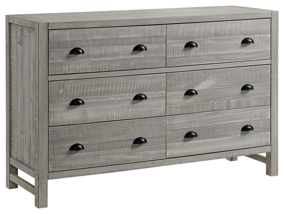 Windsor 6Drawer Double Dresser Farmhouse Kids Dressers And Armoires by Trademark Global