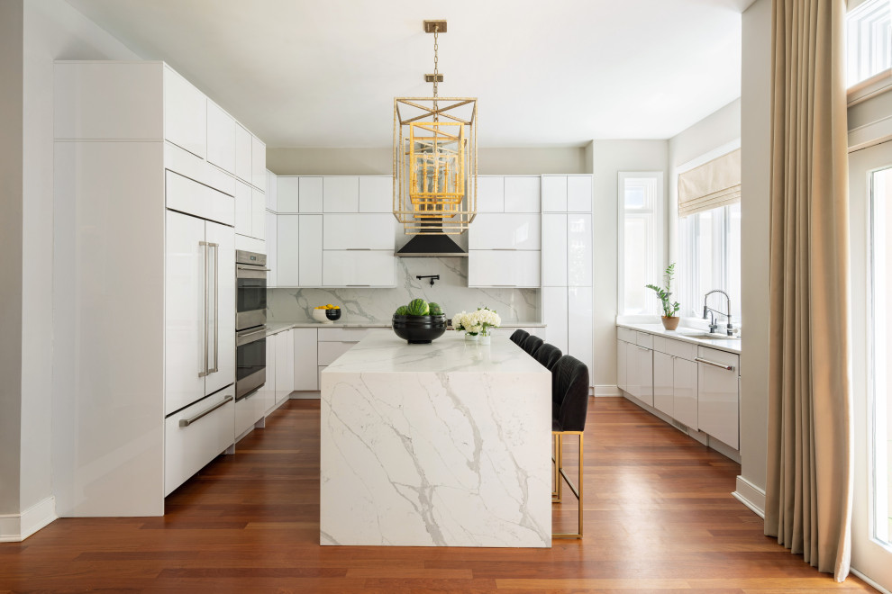 Modern Townhouse Bold Redesign - Modern - Kitchen - Philadelphia - by ...