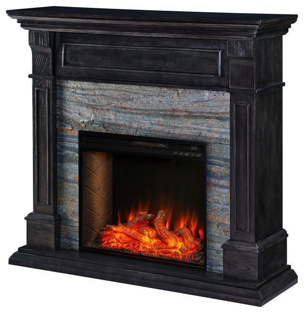 Jacobsen Alexa Smart Media Fireplace With Slate Veneer