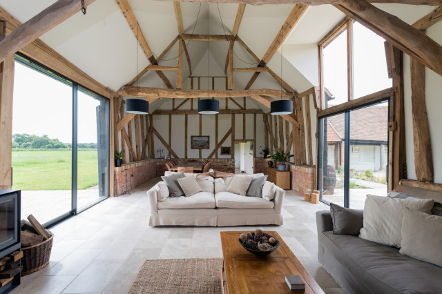 Vertex AV Harpenden Smart Home Barn Conversion lantlig-vardagsrum