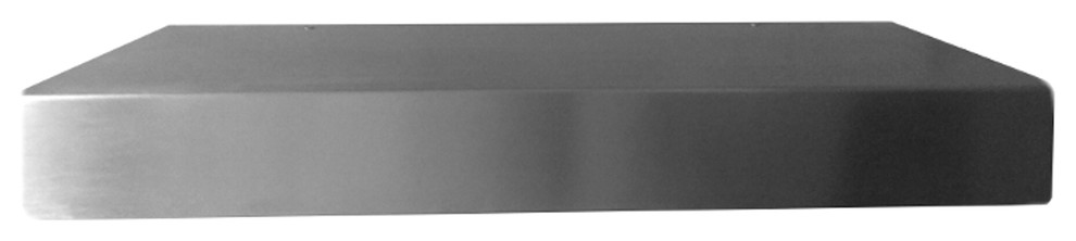 Brushed Stainless Steel Floating Shelf, 24"x12"x2.5"