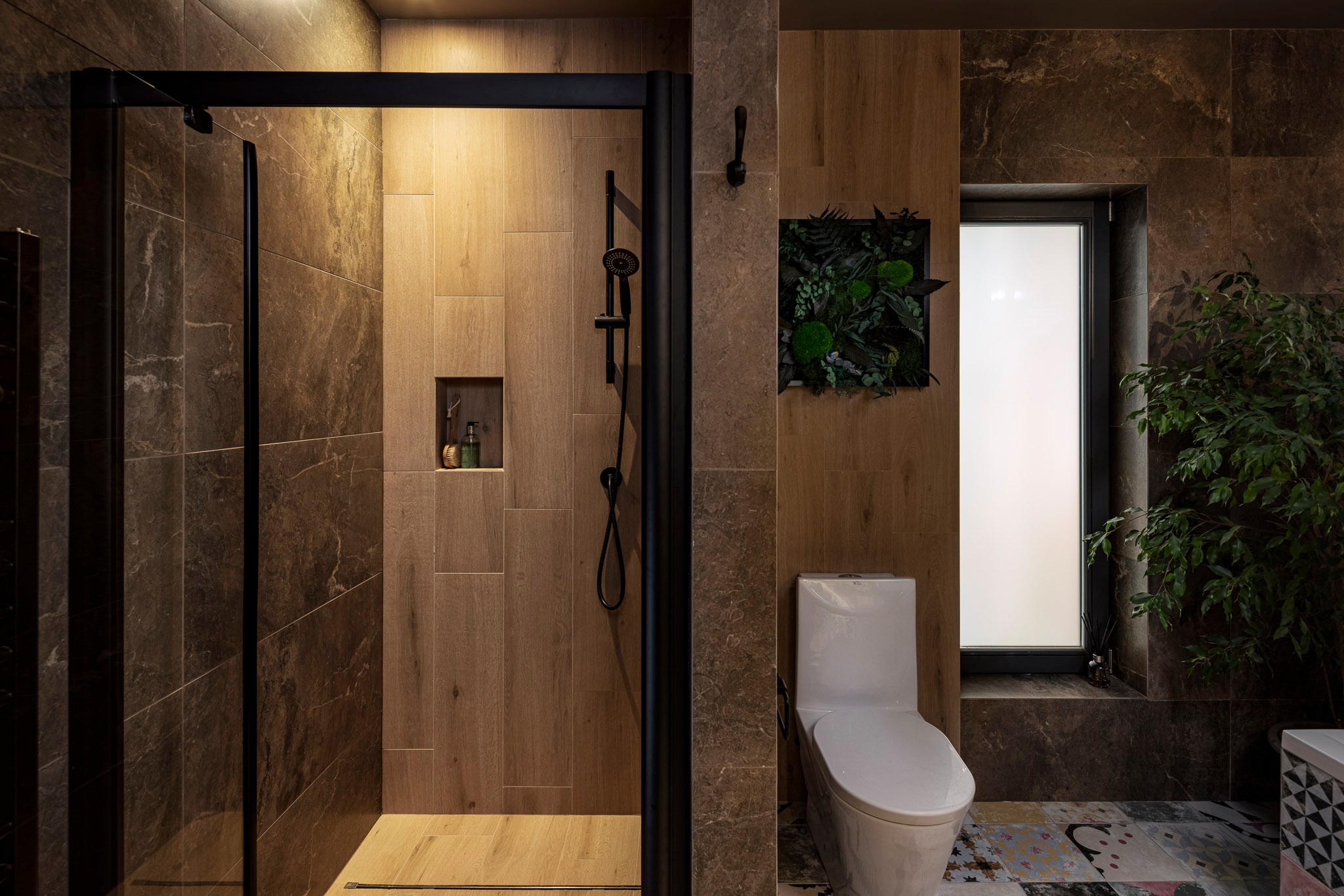 Example of a trendy bathroom design in Other