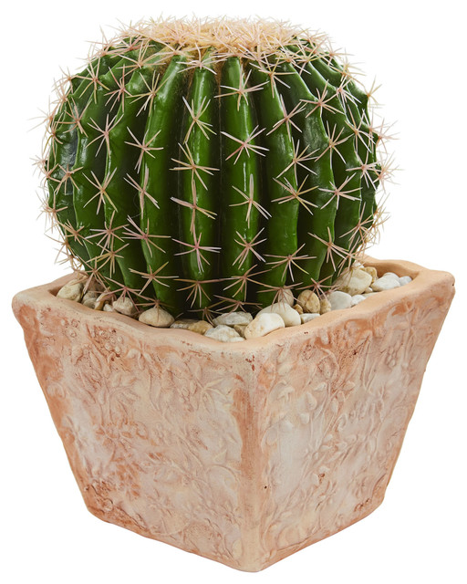 Nearly Natural Cactus Artificial Plant In Terra Cotta Planter