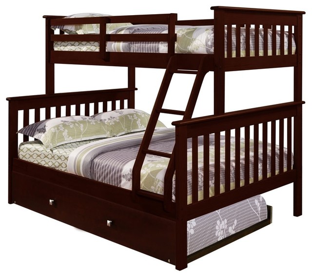 Twin Over Full Bunk Bed Craftsman Beds By Custom Kids Twin Over Full Bunkbed With Trundle Sleeps 3