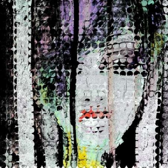 "Abstract Colorful Woman Face" Poster Print by Atelier B Art Studio, 12"x12"