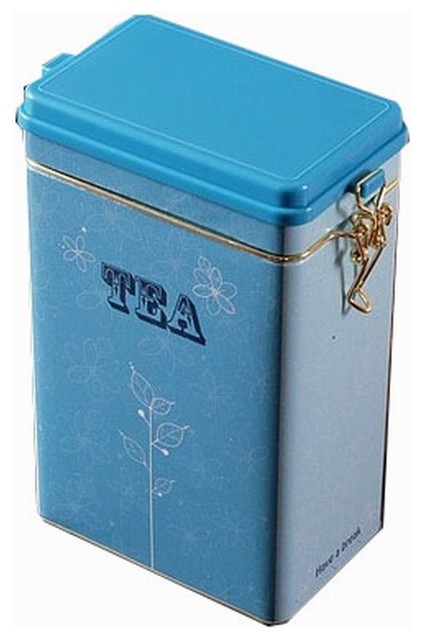 blue coffee tea sugar storage jars