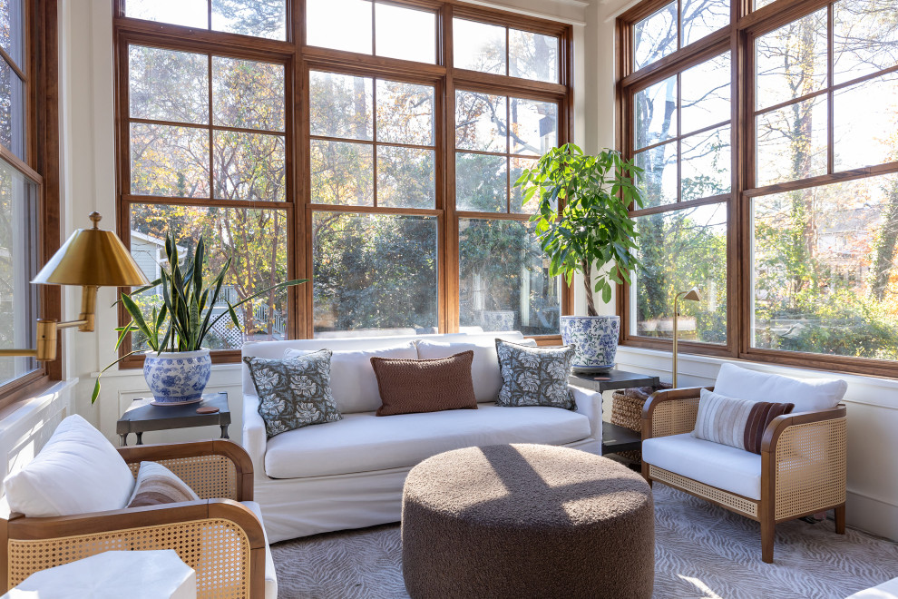 Sunroom - coastal sunroom idea in Raleigh