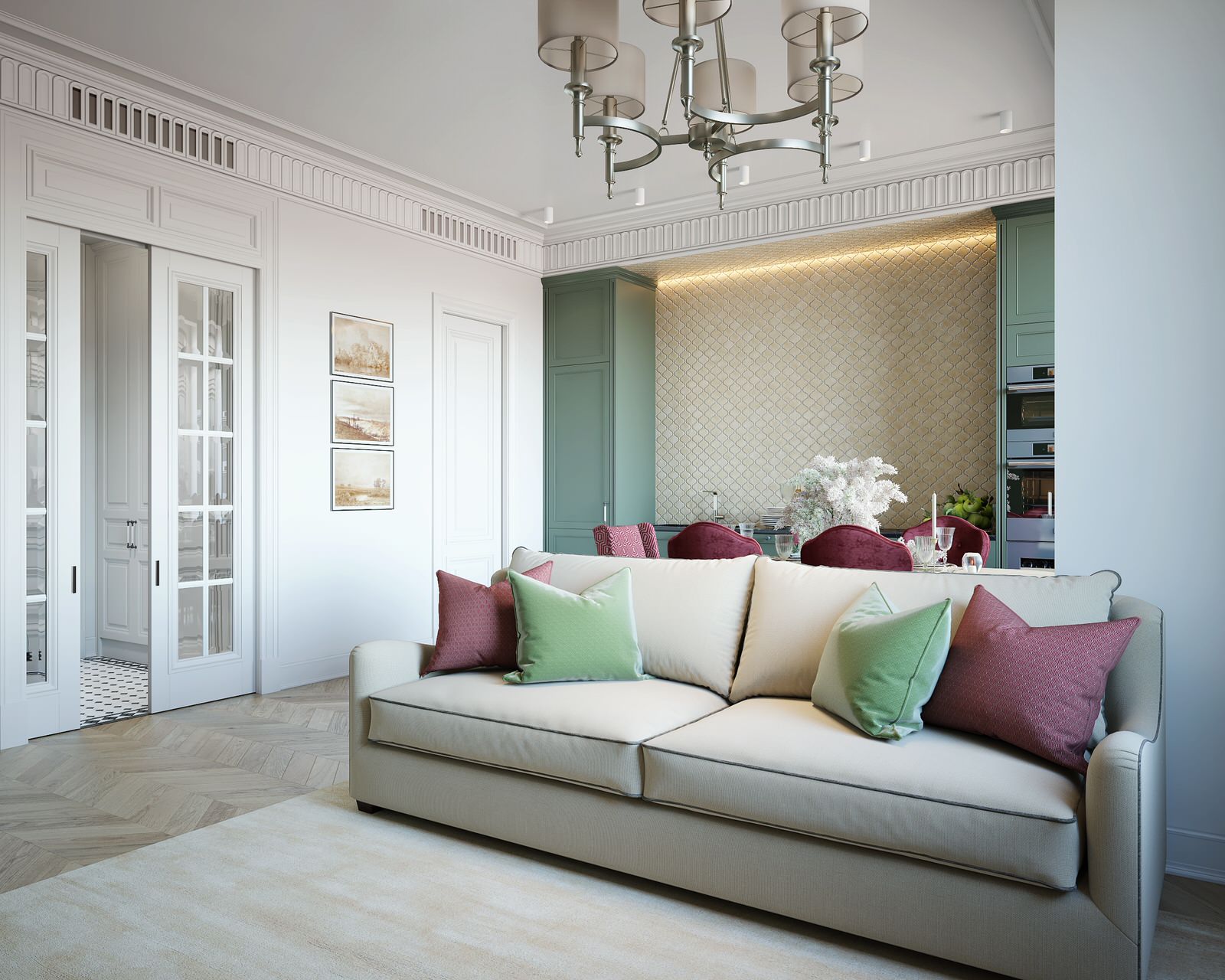 Современная классика, квартира 78м2