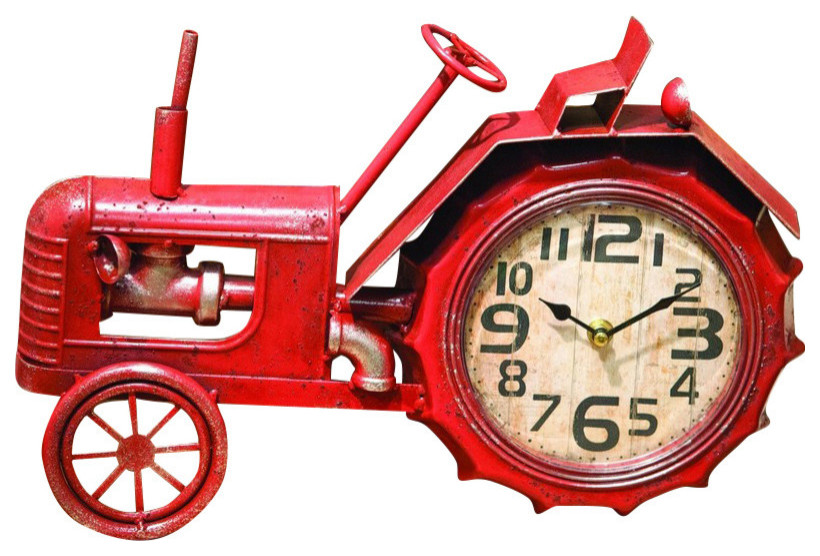 Tractor Table Clock Industrial Desk And Mantel Clocks by Uber