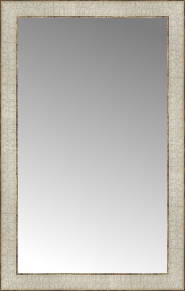 18"x28" Custom Framed Mirror, Silver Gold