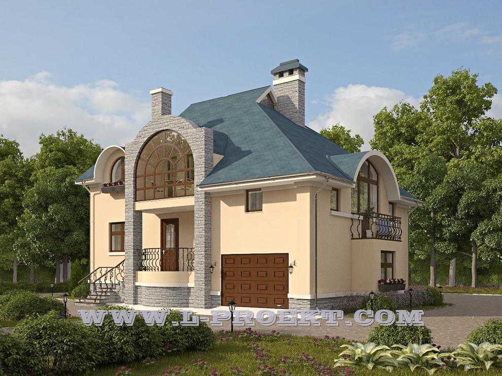 Проект 001-1 - двухэтажный кирпичный дом