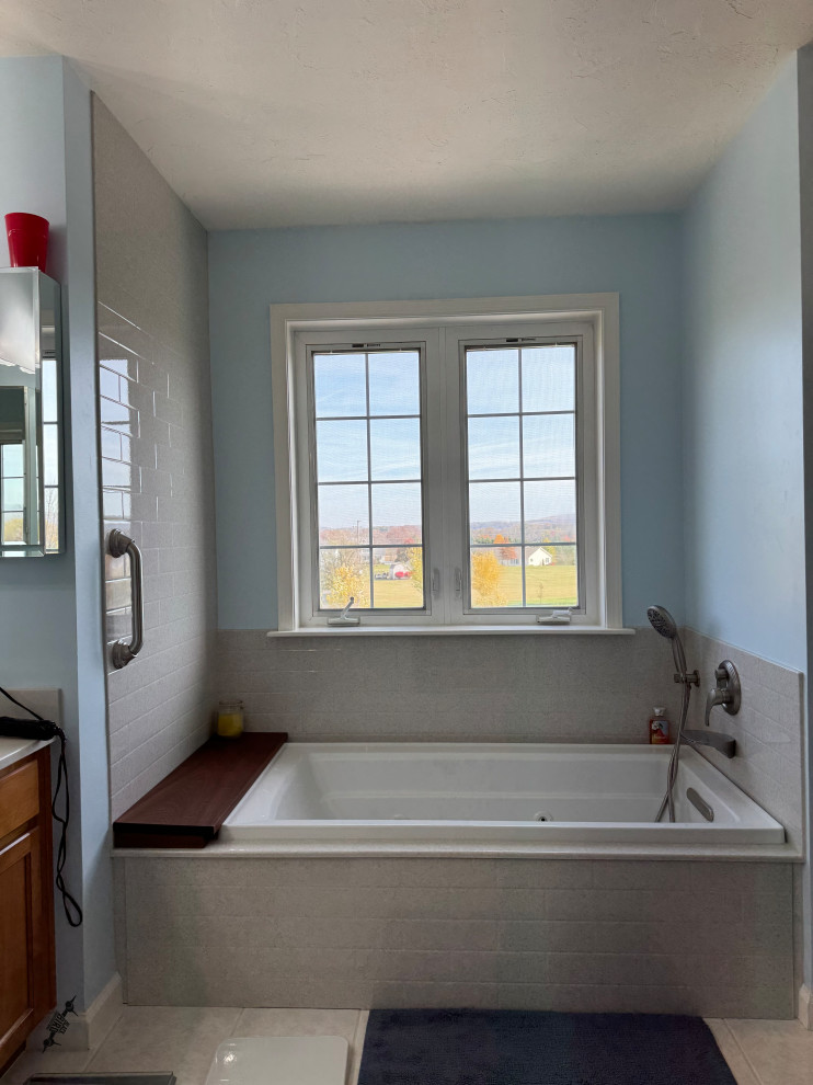 Elegant Bathroom Remodel with Onyx Shower Walls & Bathtub