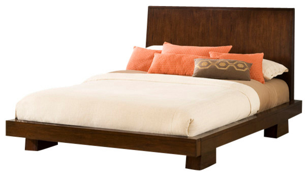 Hiro Platform Bed with Nightstand 3 Piece Bedroom set, Queen