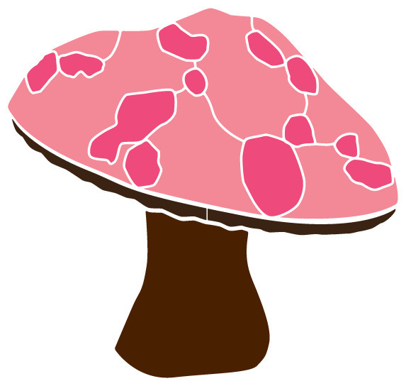 My Wonderful Walls Large Mushroom Stencil 2 for Painting View in