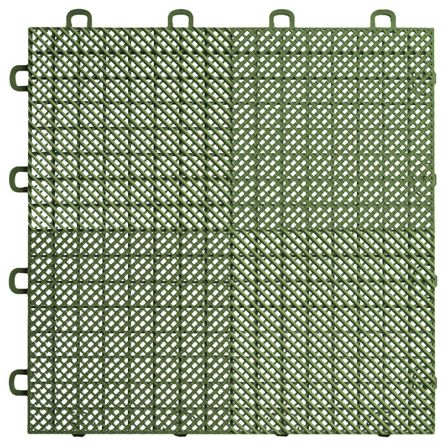 12 X12 Interlocking Deck Patio Flooring Tiles Perforated Sample 12 X12 Interlocking Deck Patio Flooring Tiles Perforated Sample Green Contemporary And Planks By Blocktile
