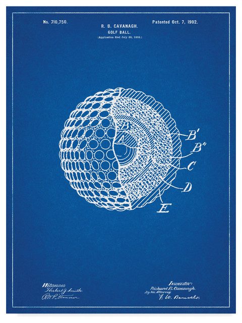 "Golf Ball" by Cole Borders, Canvas Art - Industrial - Prints And