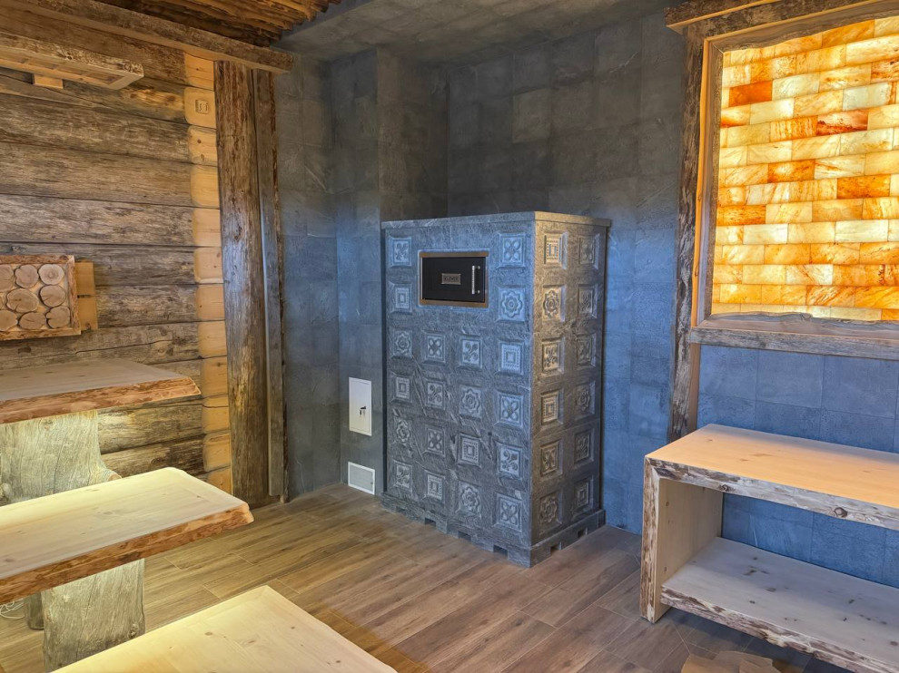 Банная печь Klover-100RV в облицовке из талькомагнезита, модель Talc-10