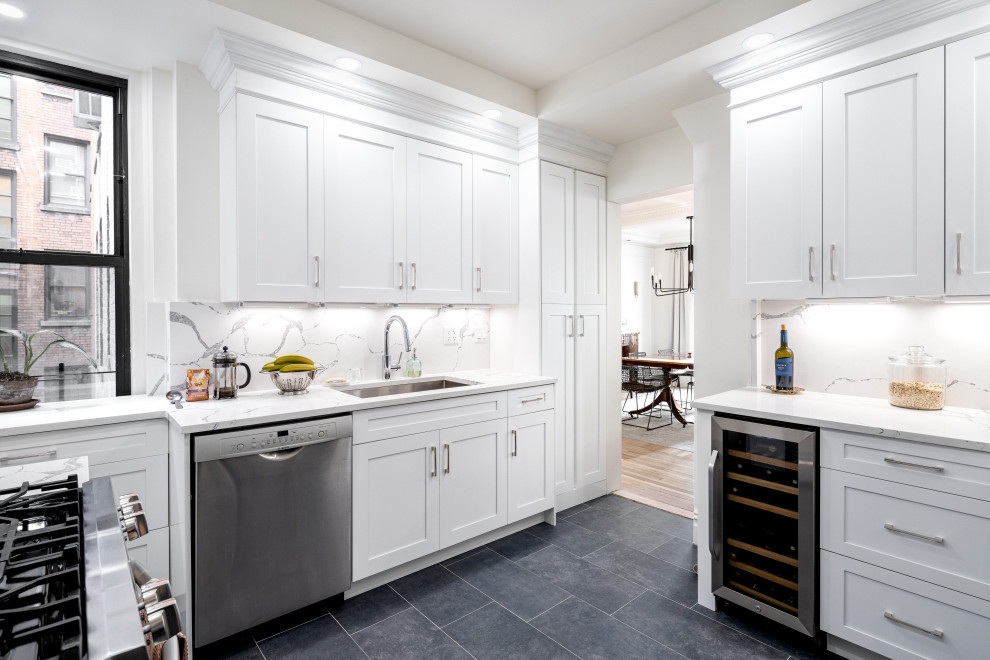UES Apartment Renovation Kitchen New York by Chapter Houzz